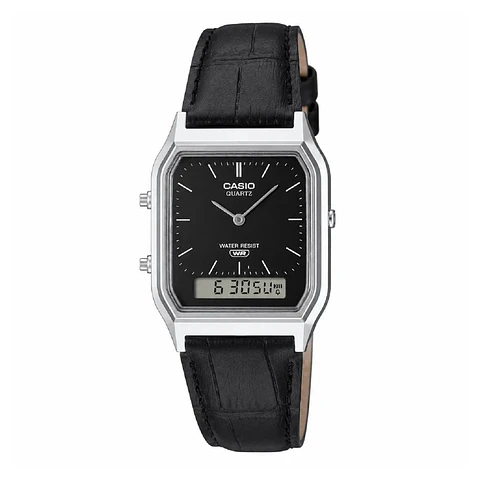 Reloj Digital - Analogo Casio AQ-230EL-1ADF Para Hombre en Acero Color Negro