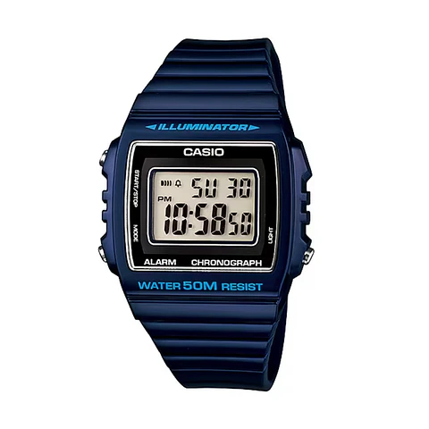 Reloj Digital Casio W_215H_2AV Para Hombre en Resina Color Azul
