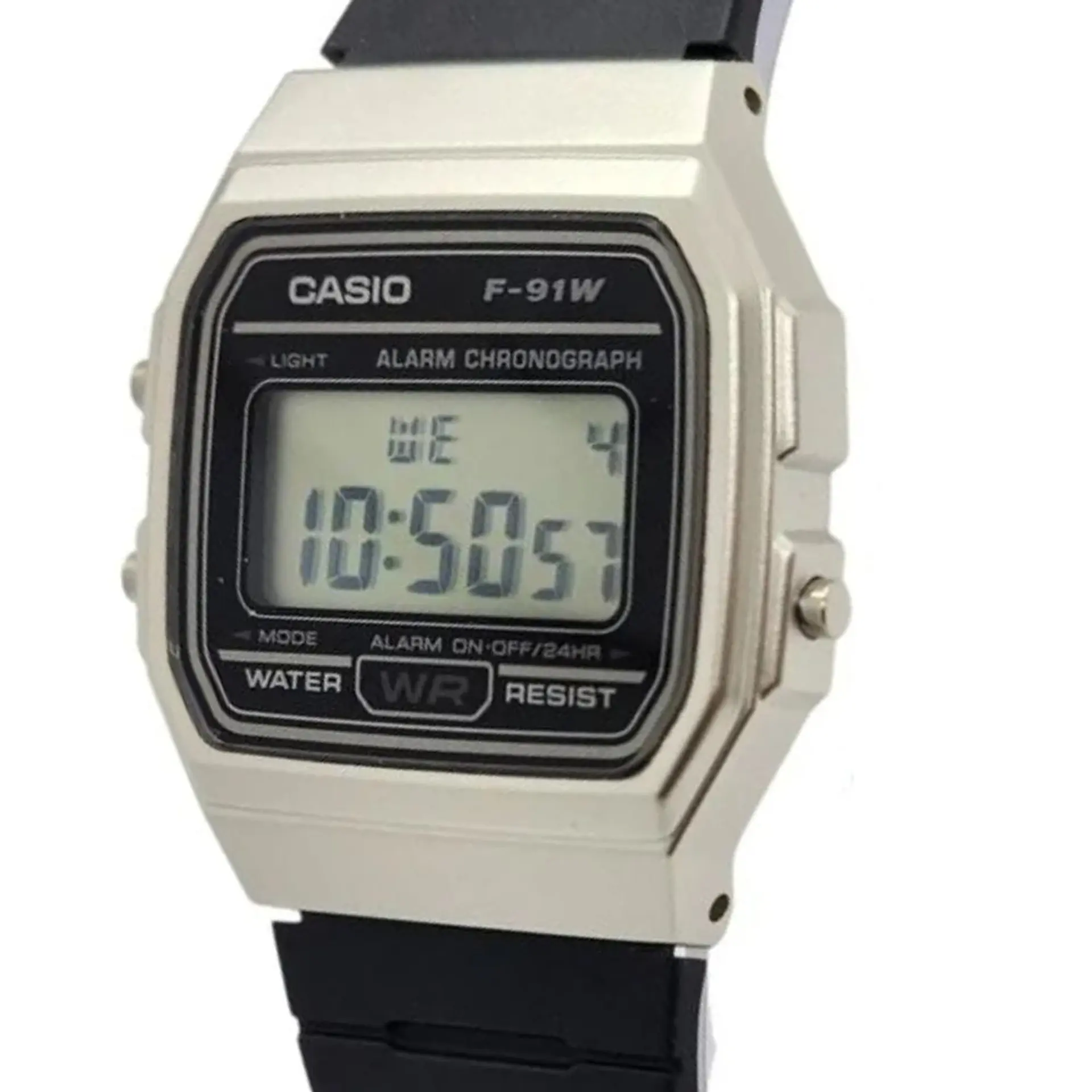 Reloj Digital Casio F_91WM_7A Para Hombre en Acero Color Blanco 4