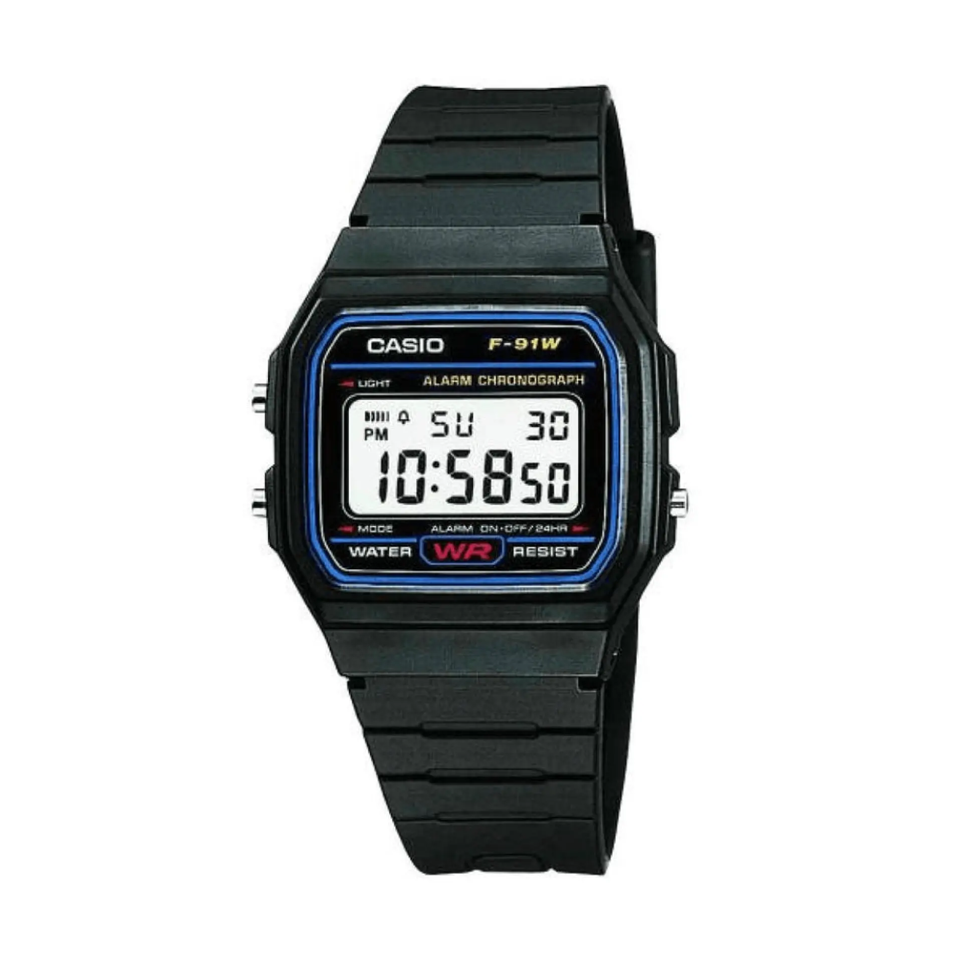 Reloj Digital Casio F_91W_1DG Para Mujer en Resina color Negro 1