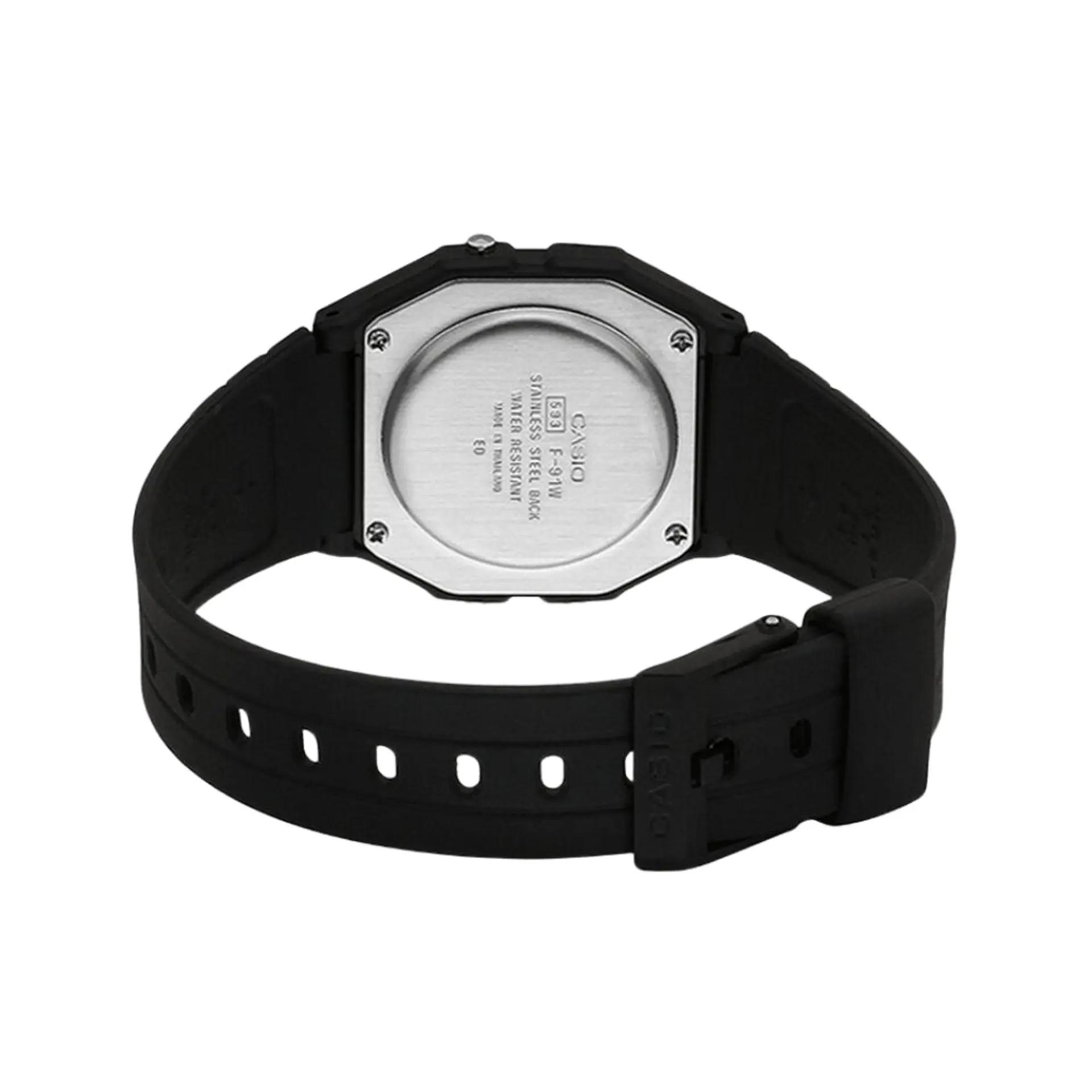 Reloj Digital Casio F_91W_1DG Para Mujer en Resina color Negro 2