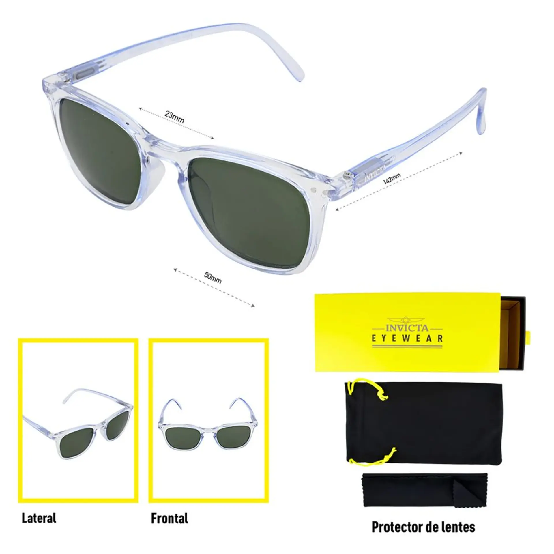 Gafas de Sol INVICTA SUBAQUA I0932-SUB-T06-G15 Verde Unisex Talla 50mm 5