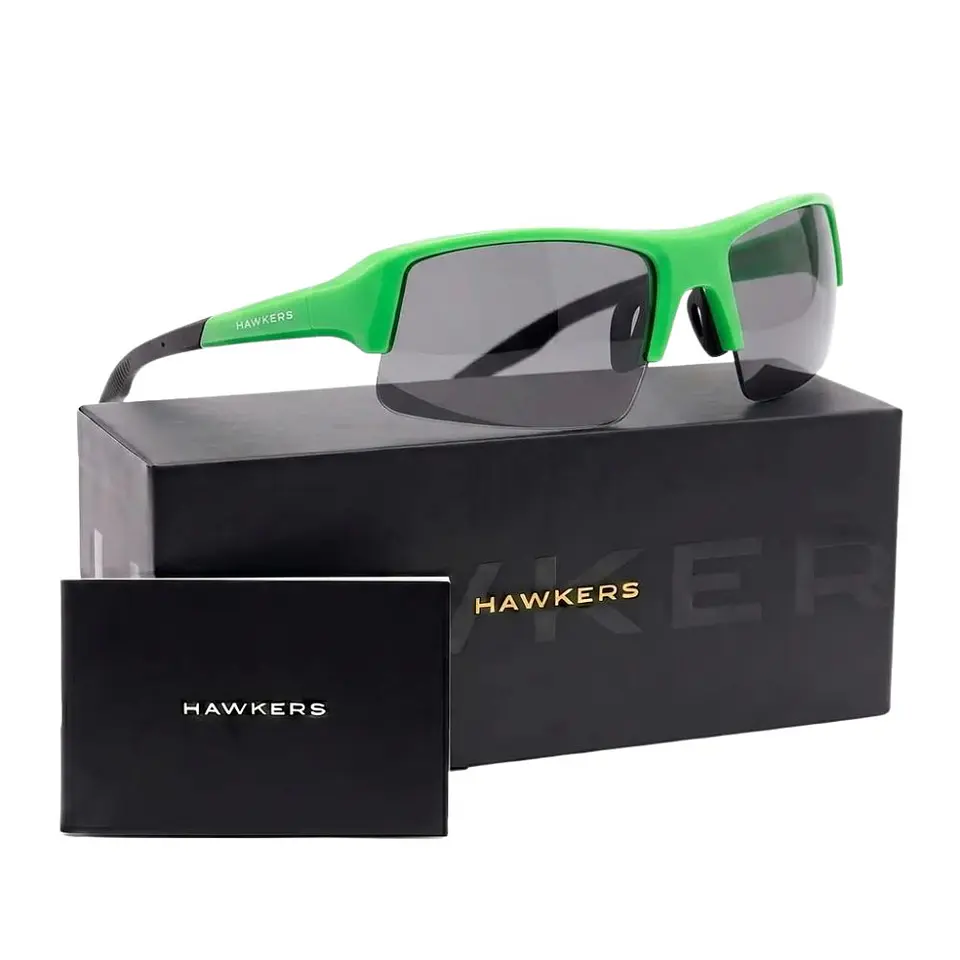 Gafas de Sol Deportivas Polarizado Hawkers BAT HBAT23EBTP Verde Neon Unisex Talla 67 mm 1