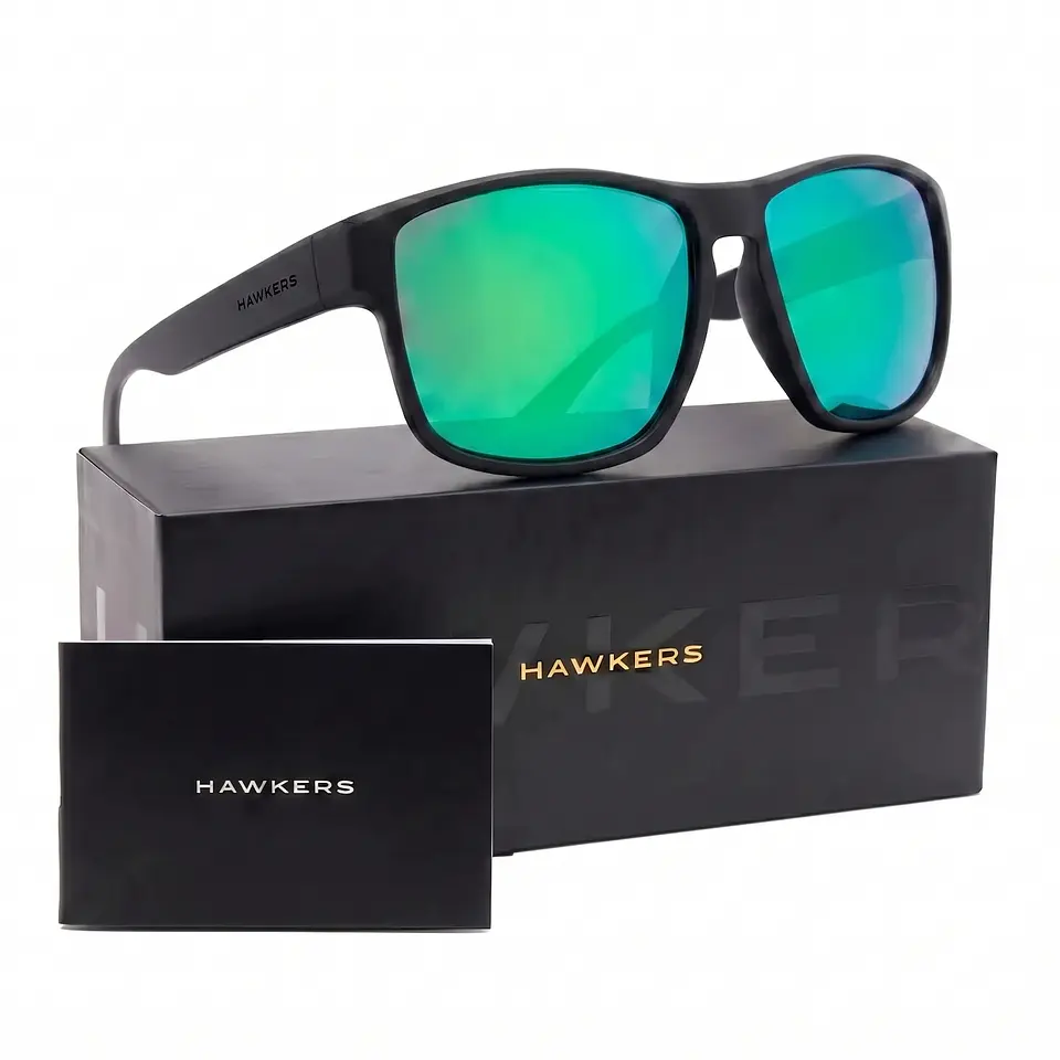 Gafas de Sol Polarizado Hawkers CORE RAW HCRA22BFTP Verde Espejado Unisex Talla 56 mm 1