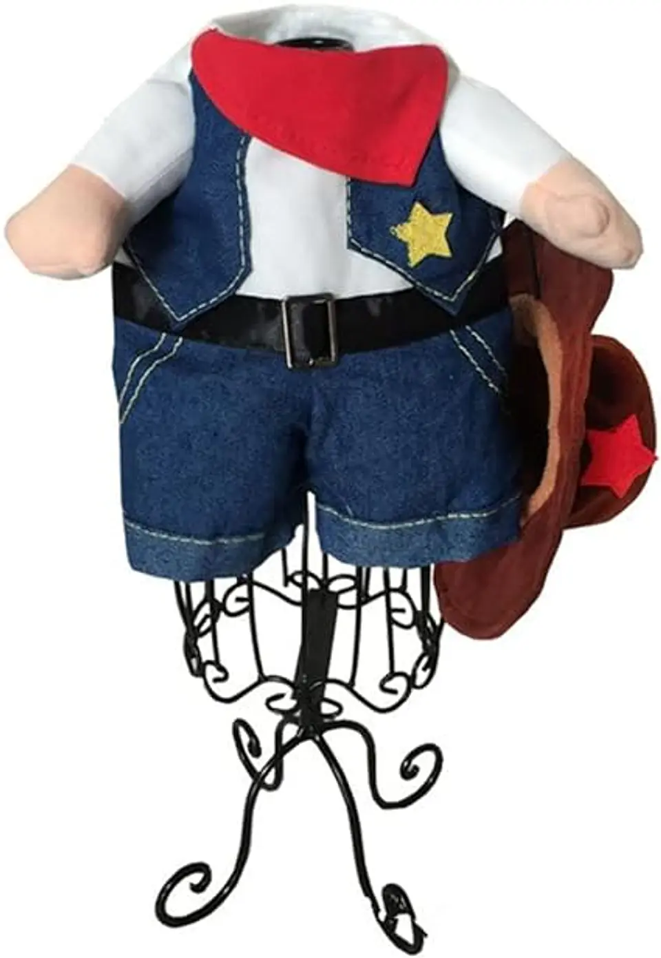 Disfraz Vaquero Cowboy para Perro y Gato Halloween Azul y Blanco Talla S 6