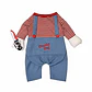 Disfraz Chucky para Perro Halloween con Brazos y Cuchillo de Peluche Talla S - Miniatura 4