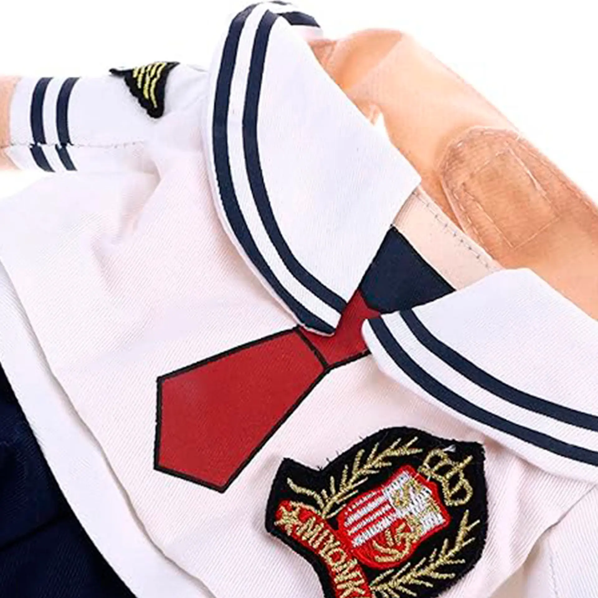 Disfraz Marinero para Perro y Gato Halloween Azul y Blanco Talla M 8