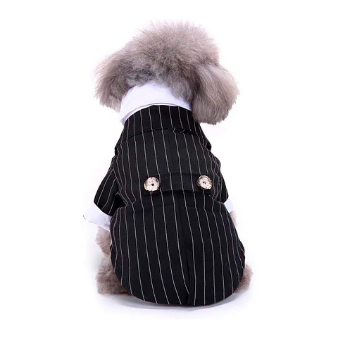 Disfraz Esmoquin Traje de Boda para Perro Elegante Negro y Blanco Talla M