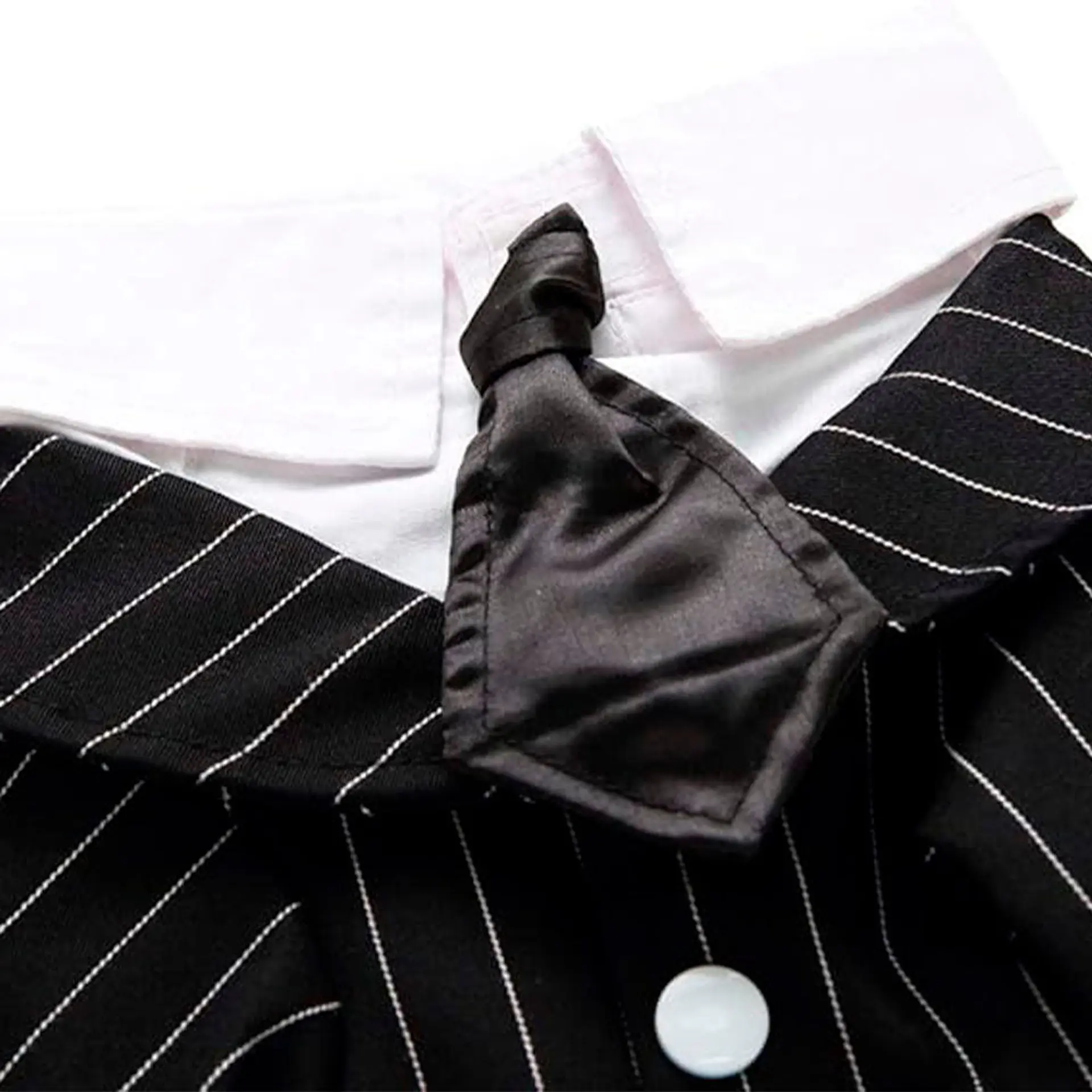 Disfraz Esmoquin Traje de Boda para Perro Elegante Negro y Blanco Talla M 6