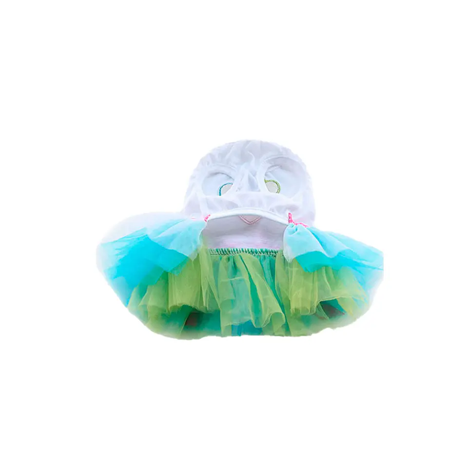 Disfraz Princesa para Perrita Vestido Halloween Verde y Azul Talla M 8