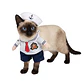 Disfraz Marinero para Perro y Gato Halloween Azul y Blanco Talla M - Miniatura 4