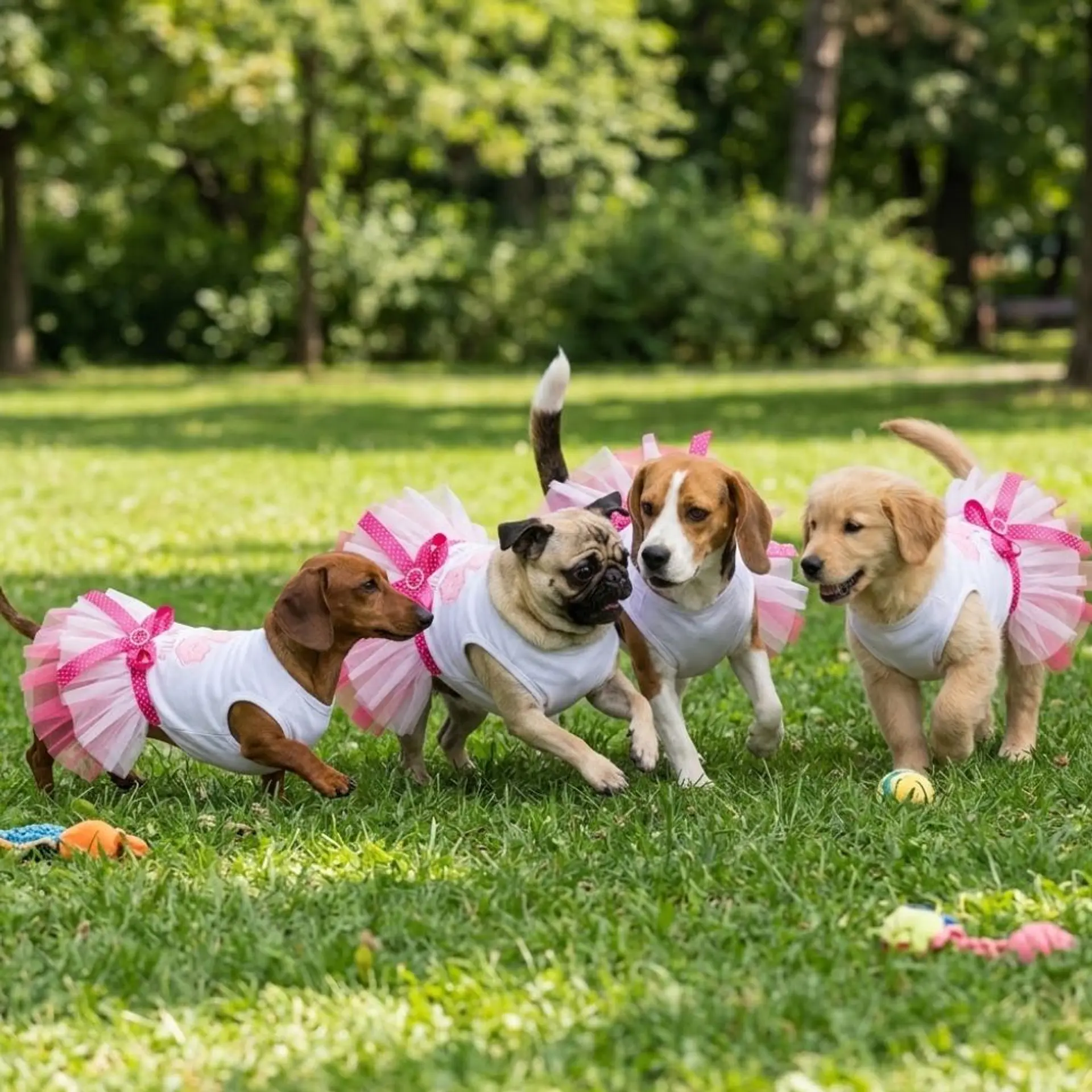 Disfraz Princesa para Perrita Vestido Halloween Rosado y Azul Talla S 5