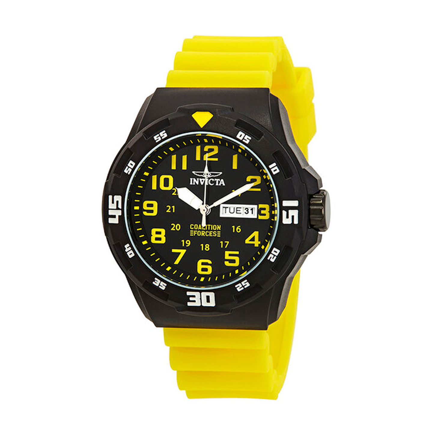 Reloj Analógico Invicta 25328 Coalition Forces Original Color Amarillo para Hombre 1