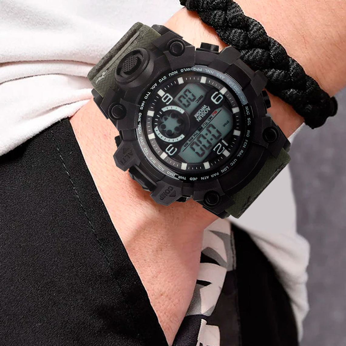 Reloj Digital Invicta AC435-004 X Digitex Color Negro y Verde Para Hombre 5