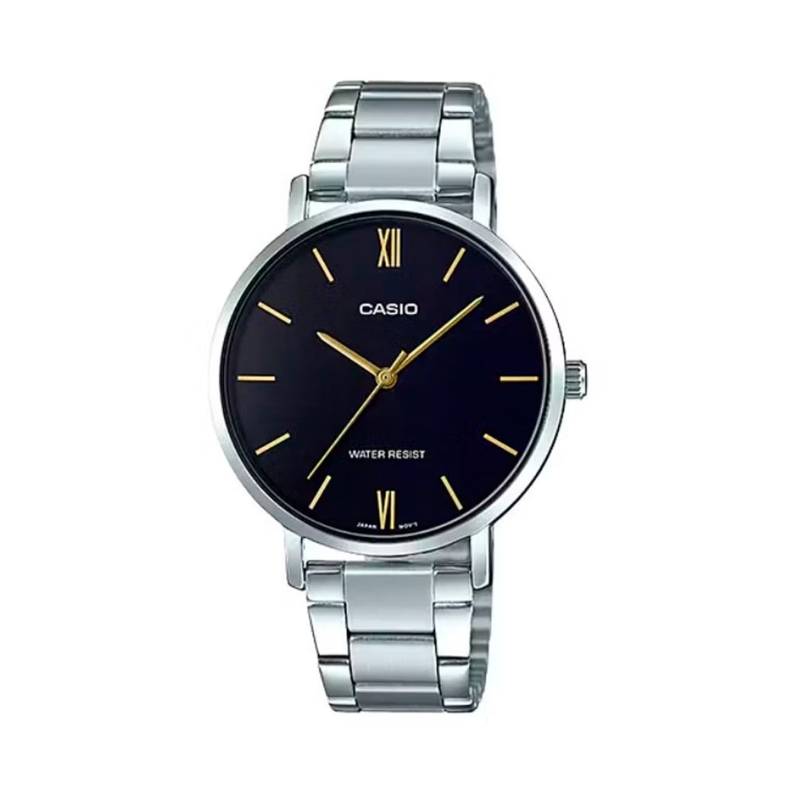 Reloj Análogo Casio Original LTP-VT01D-1B Unisex Color Plateado y Negro 1