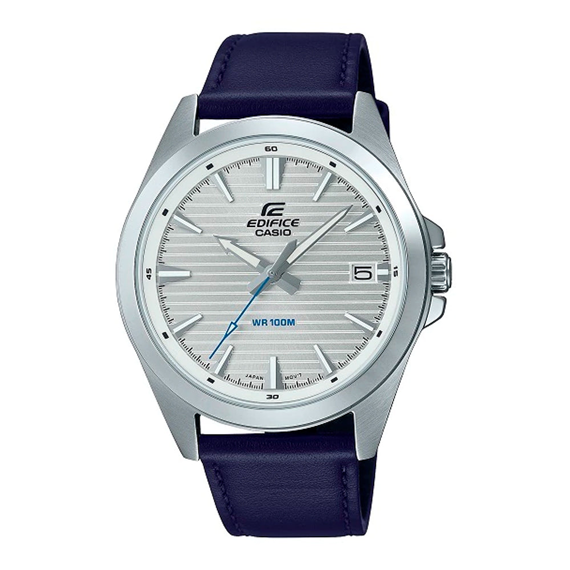 Reloj Análogo Casio Original EFV-140L-7AV para Hombre Correa de Cuero Azul 1
