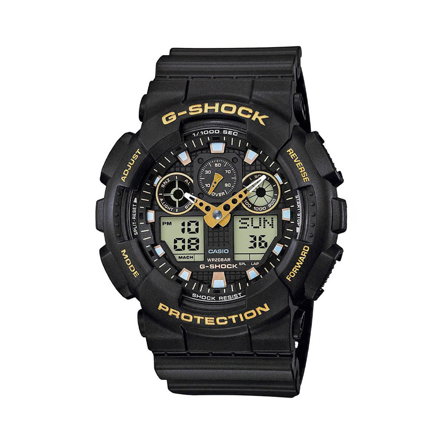 Reloj Análogo Digital Casio G-Shock Japonés de Edición limitada GA-100GBX-1A9 Resina Color Negro 1