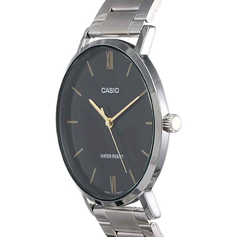 Reloj Análogo Casio Original LTP-VT01D-1B Unisex Color Plateado y Negro 3
