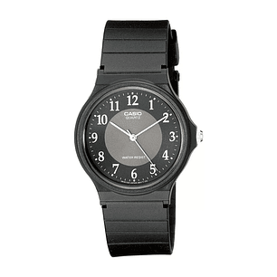 Reloj Analogo Casio Original Serie MQ-24-1B3LCF para Hombre en Silicona Color Negro