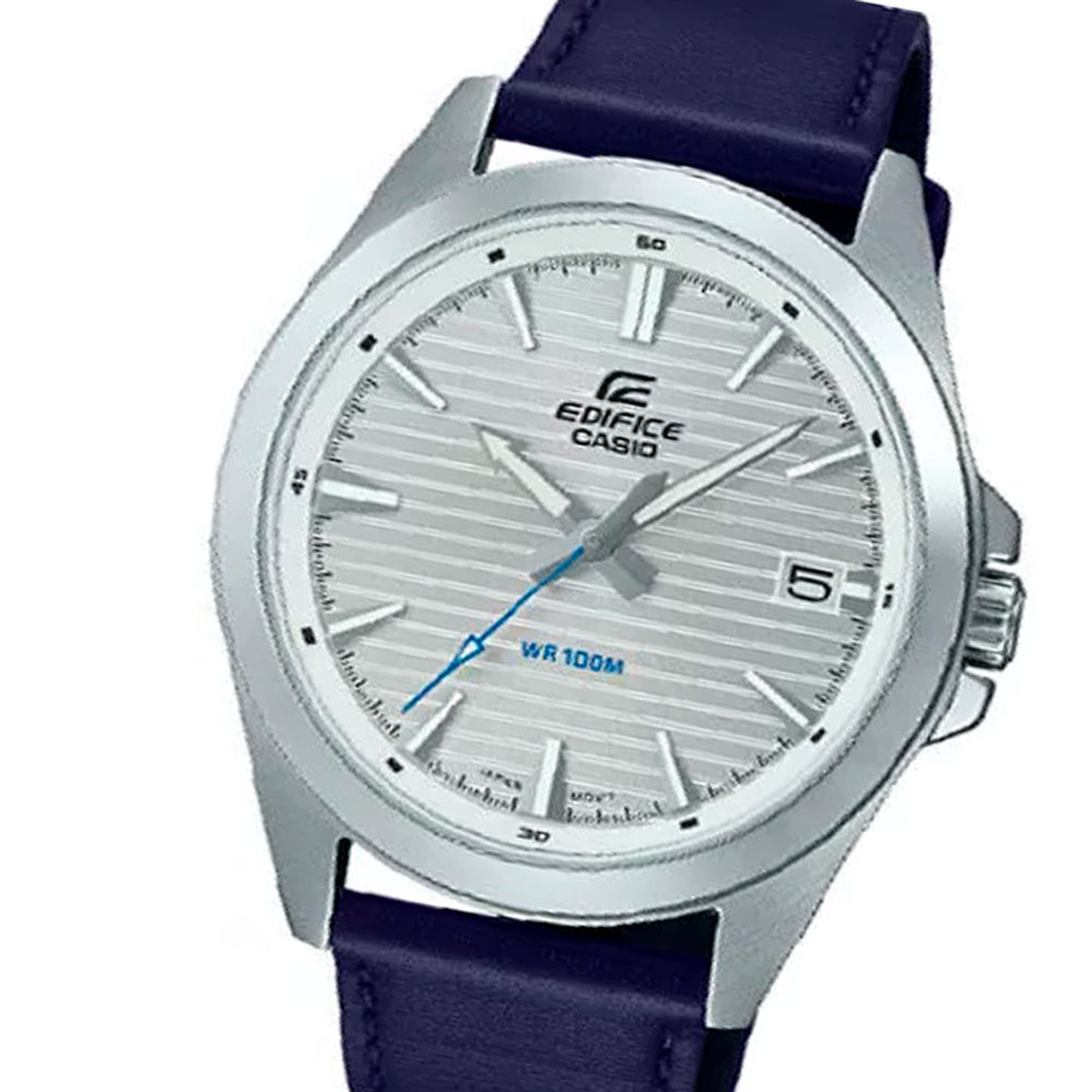 Reloj Análogo Casio Original EFV-140L-7AV para Hombre Correa de Cuero Azul 4