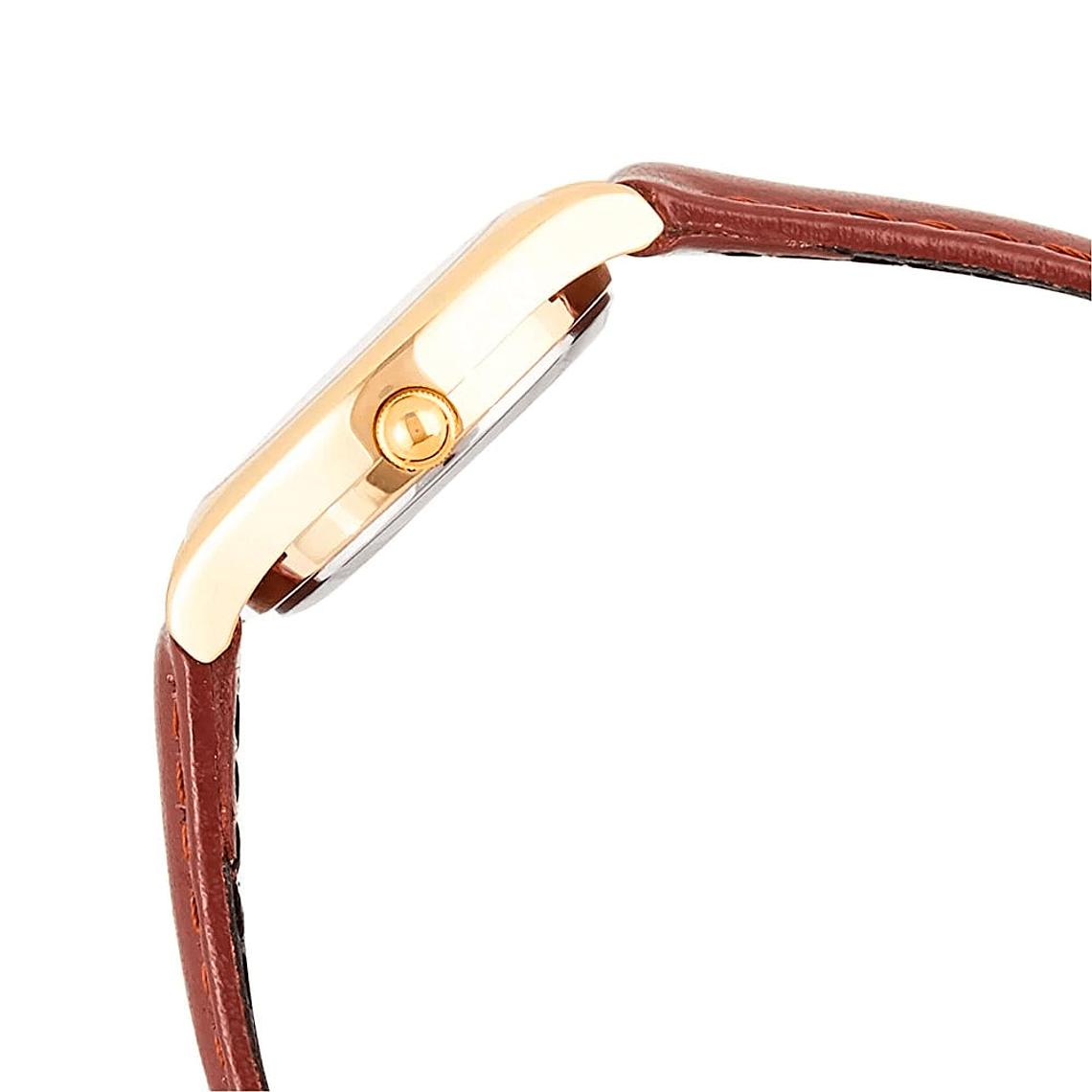 Reloj Analogo Casio Original LTP-1094Q-7B6 para Mujer en Acero Dorado Correa Cuero Marron 4