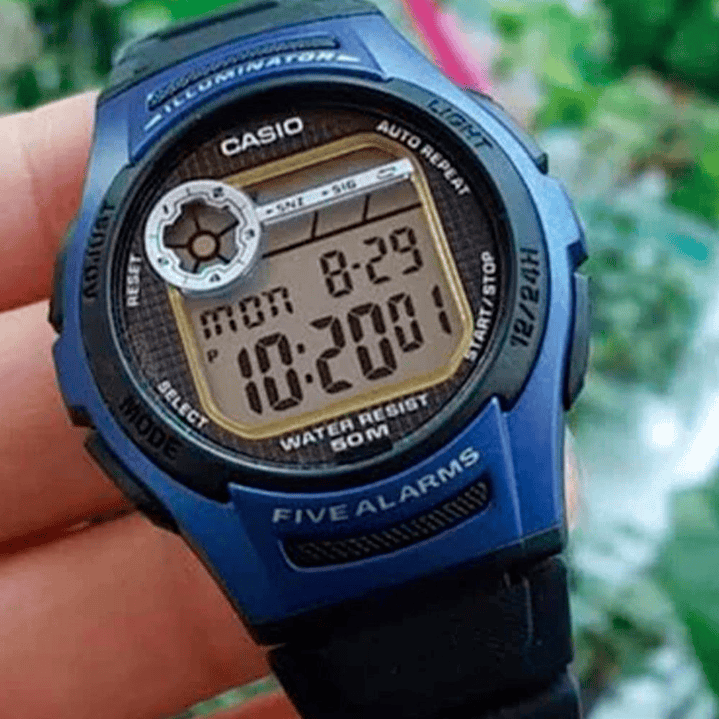 Reloj Digital Deportivo Casio Original W213-2AVCF en Resina Color Azul y Negro 6