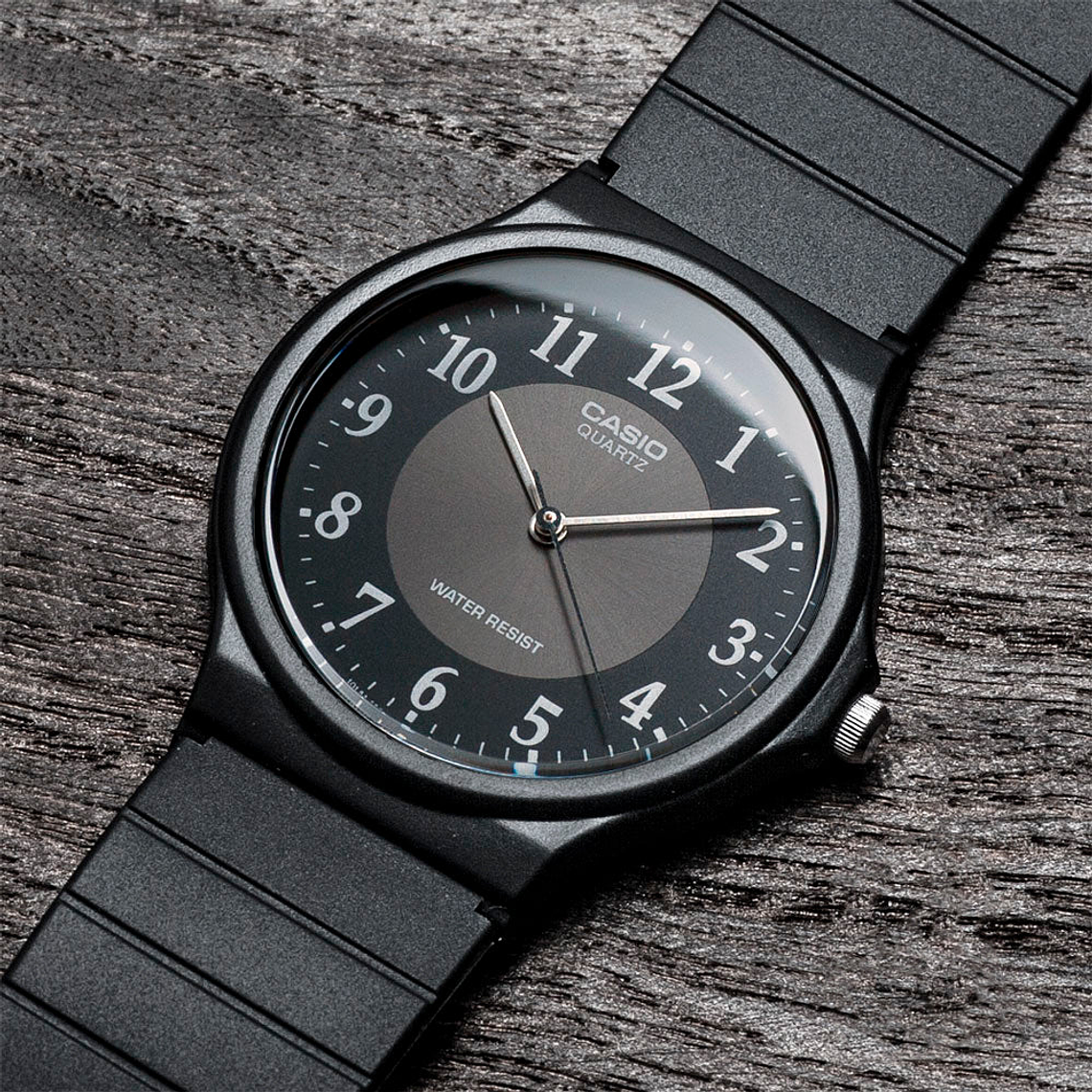 Reloj Analogo Casio Original Serie MQ-24-1B3LCF para Hombre en Silicona Color Negro 6