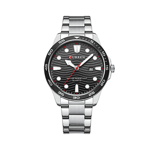 Reloj Análogo Curren Original KREd681901 para Hombre Acero Color Plata y Negro