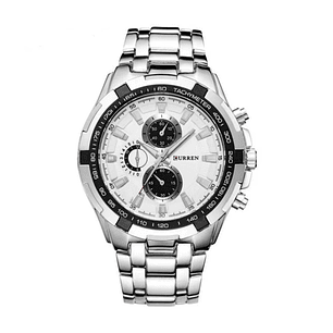 Reloj Análogo Curren Original KRE021902 para Hombre Acero Color Plateado