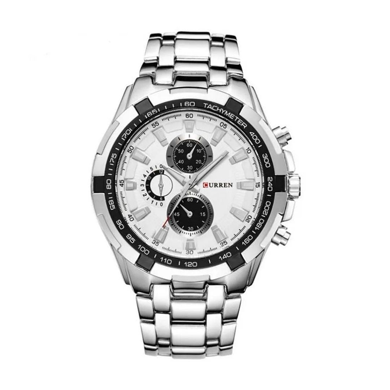 Reloj Análogo Curren Original KRE021902 para Hombre Acero Color Plateado 1
