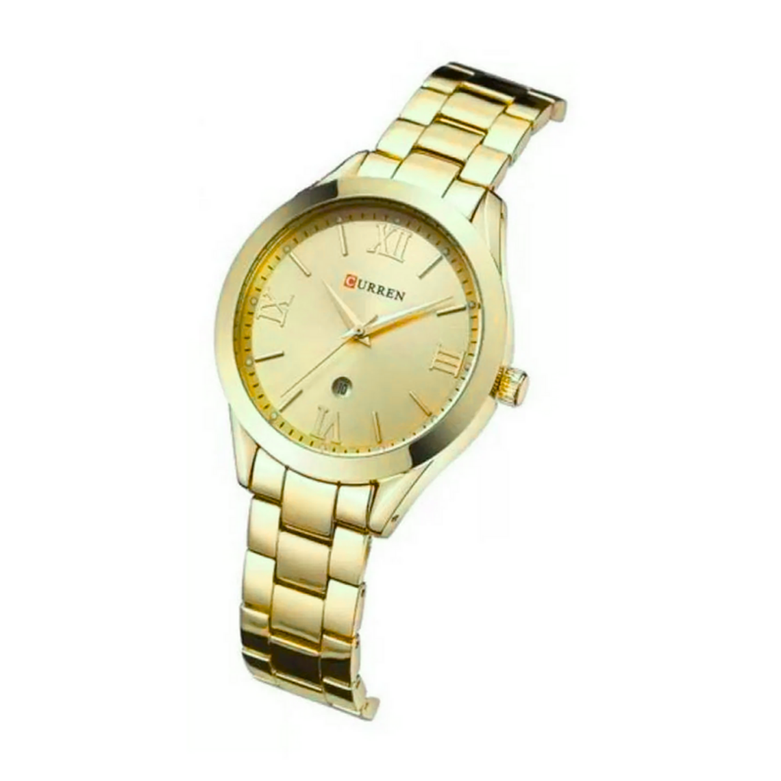 Reloj Análogo Curren Original KREb6318 para Hombre Acero Color Dorado 2