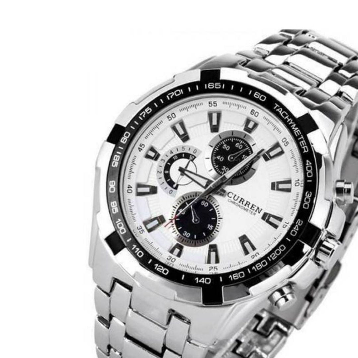 Reloj Análogo Curren Original KRE021902 para Hombre Acero Color Plateado 2