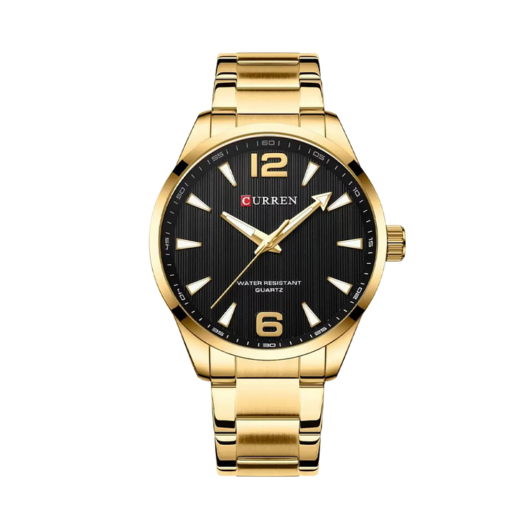 Reloj Análogo Curren Original KREd711801 para Hombre Acero Color Dorado 1