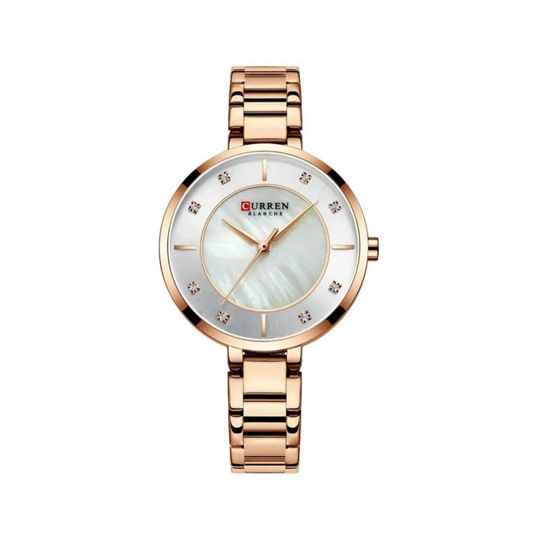 Reloj Análogo Curren Original KREc6120 para Mujer Acero Color Dorado 1