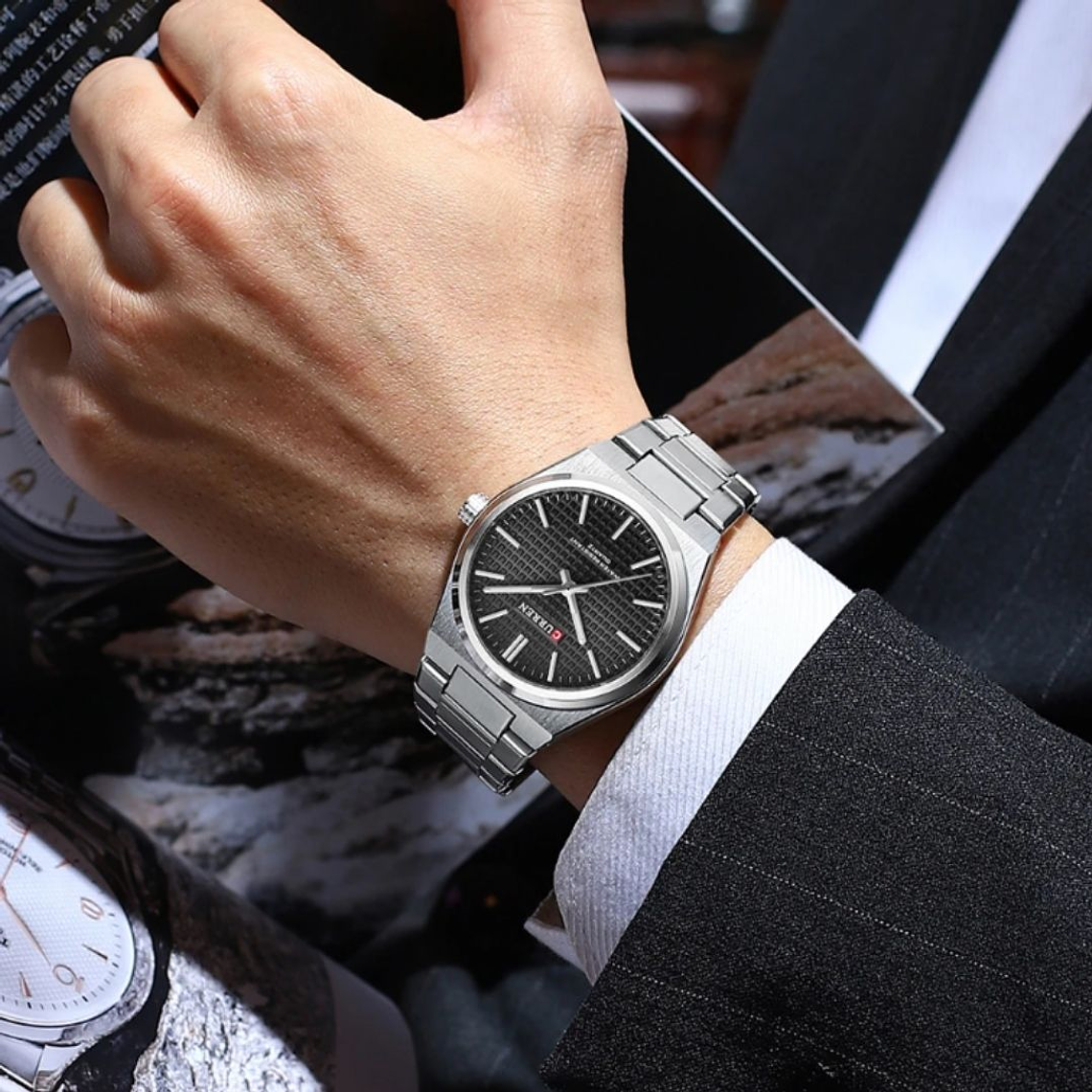 Reloj Análogo Curren Original KREd8303  4