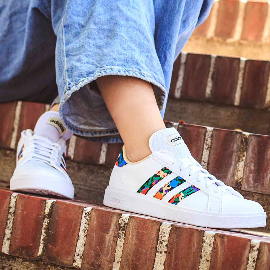 Zapatillas Deportivas Adidas Court Base 2.0 GY2490 Color Blanco Para Mujer Talla 37.5 6