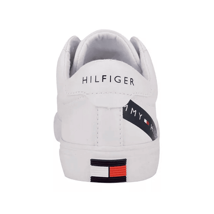 Zapatillas Tommy Hilfiger Lacen Original Color Blanco Y Rojo Unisex Talla 39 5