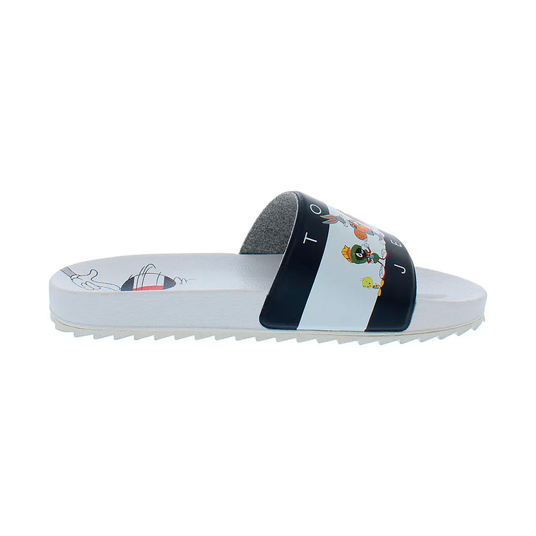 Sandalias Tommy Hilfiger X Space Jam Original Color Blanco Para Niño Talla 29 3