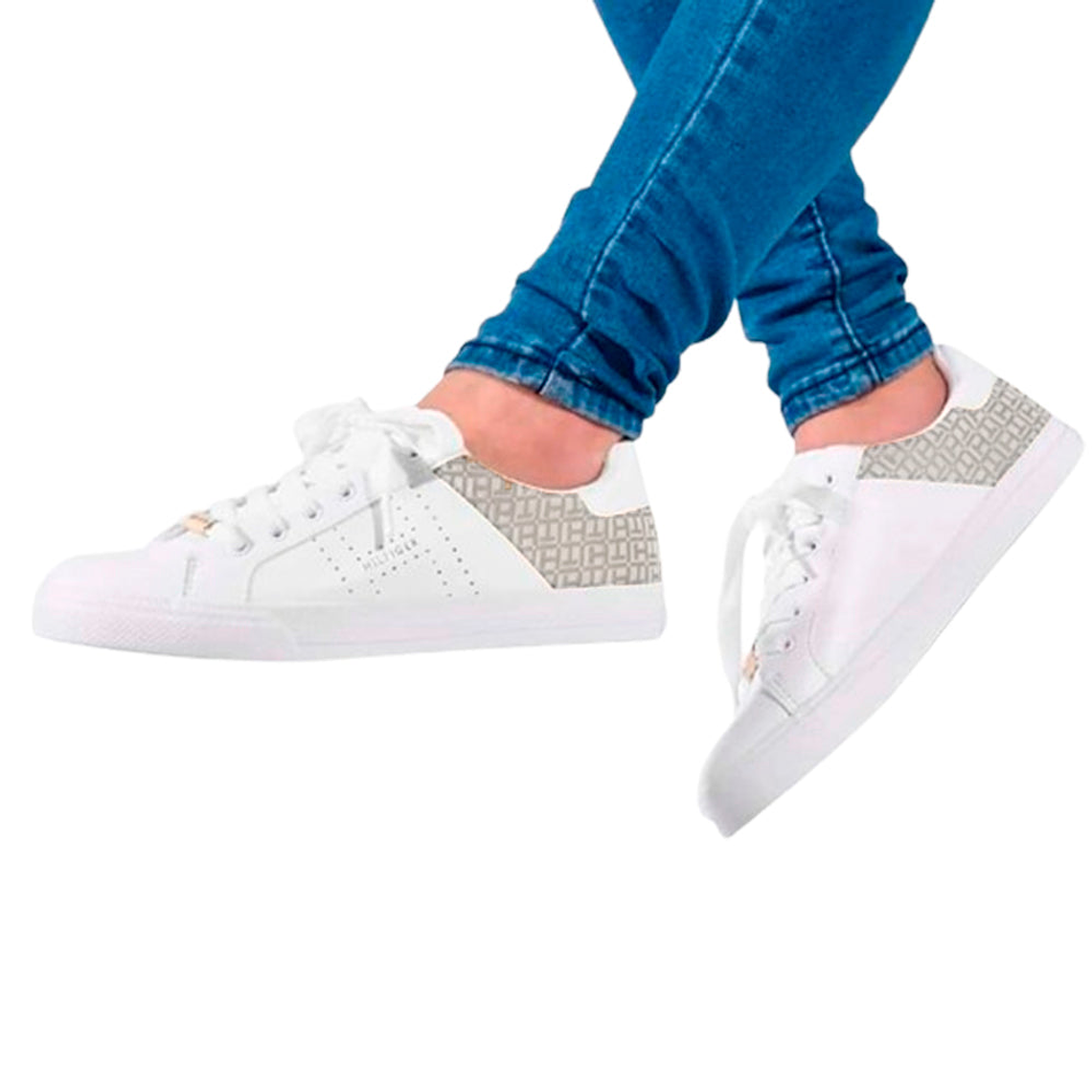 Zapatillas Tommy Hilfiger Lorio Original Color Blanco y Beige Unisex Talla 38 6