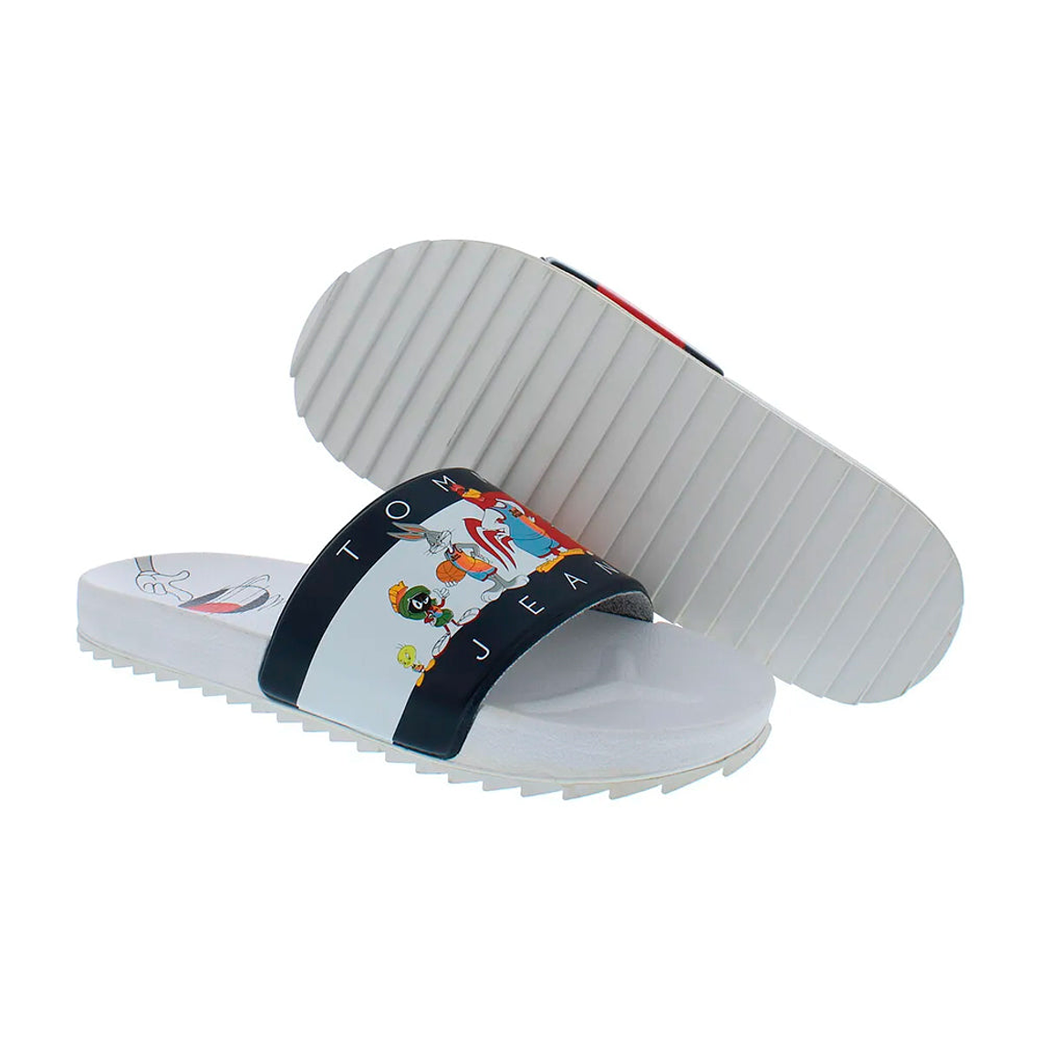 Sandalias Tommy Hilfiger X Space Jam Original Color Blanco Para Niño Talla 29 1