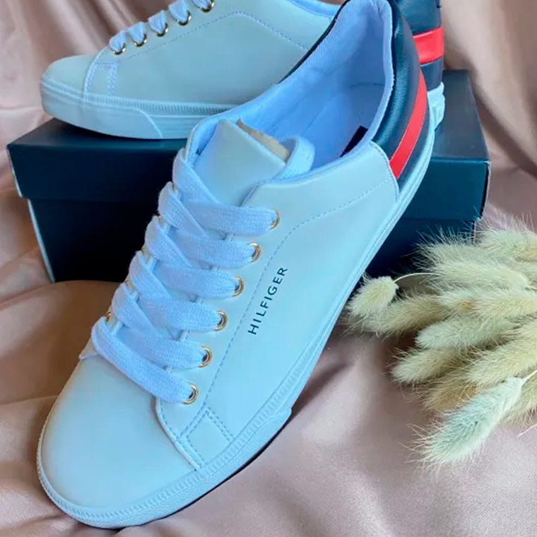 Zapatillas Tommy Hilfiger Laddin Original Color Blanco Unisex Talla 40 6