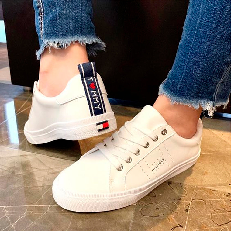 Zapatillas Tommy Hilfiger Lelita Original Color Blanco Unisex Talla 40 6