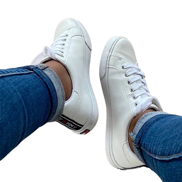 Zapatillas Tommy Hilfiger Lelita Original Color Blanco Unisex Talla 38.5 7