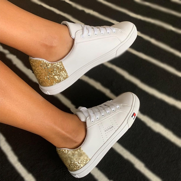 Zapatillas Tommy Hilfiger Lune Original Para Mujer Color Blanco Talla 37.5 6