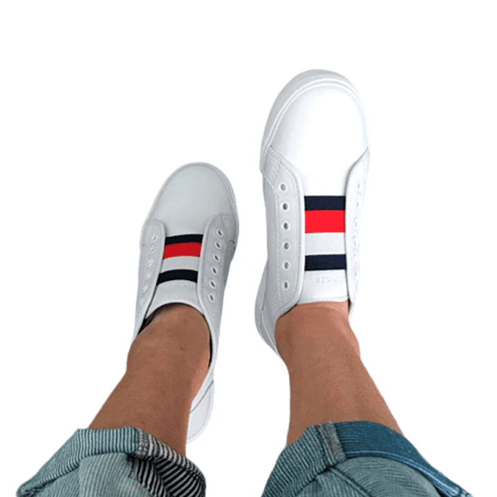 Zapatillas Tommy Hilfiger Laven Original Logo TM Color Blanco Para Mujer Talla 42 6