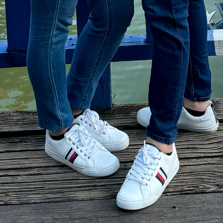 Zapatillas Tommy Hilfiger Landon Original Color Blanco Unisex Talla 39 7