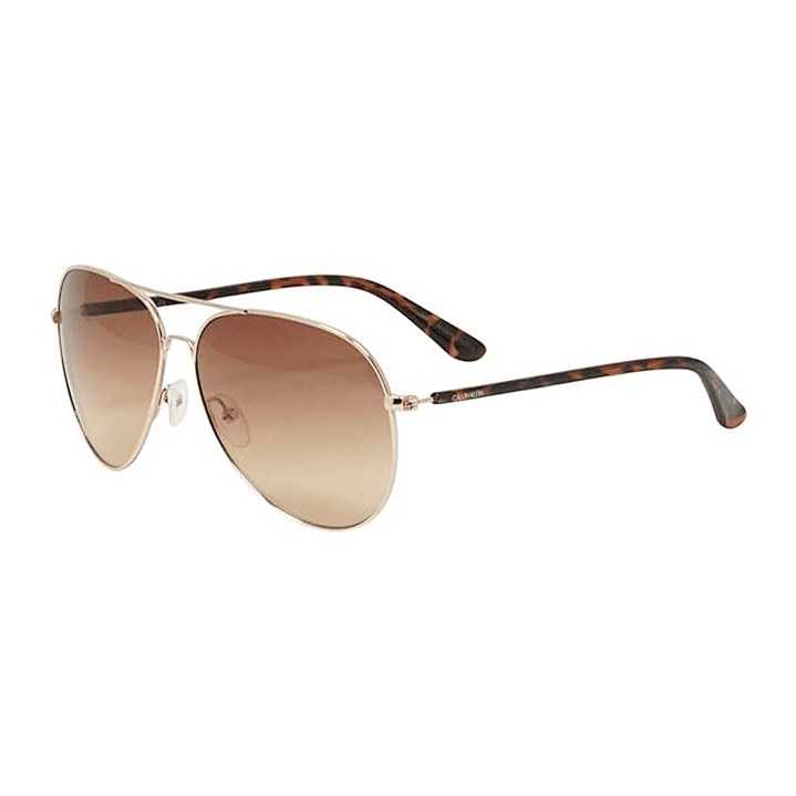 Lentes de Sol Calvin Klein Aviador Ck19314s 717 Original Color Dorado-Marron Talla 60mm 1