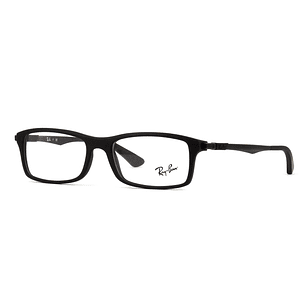 Lentes de Medida Oftálmico Montura Ray Ban RX7017 5196 Matte Black 54mm