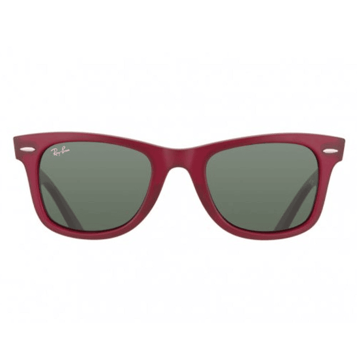 Lentes de Sol Ray Ban Wayfarer RB2140 888 Red Rojo Mate Talla 54mm 3