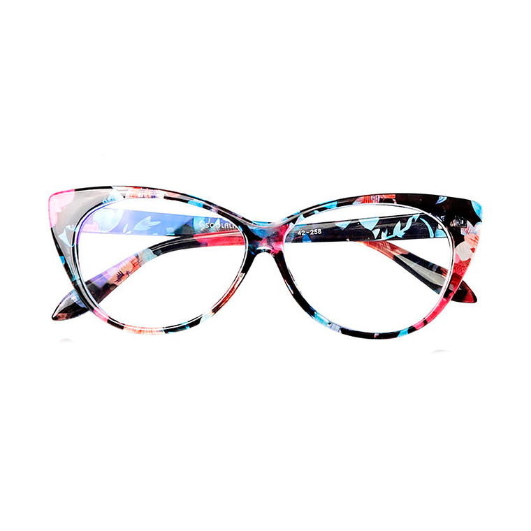 Lentes Oftalmicos Soolala Cats Negro Floreado UV400 Talla Unica 3